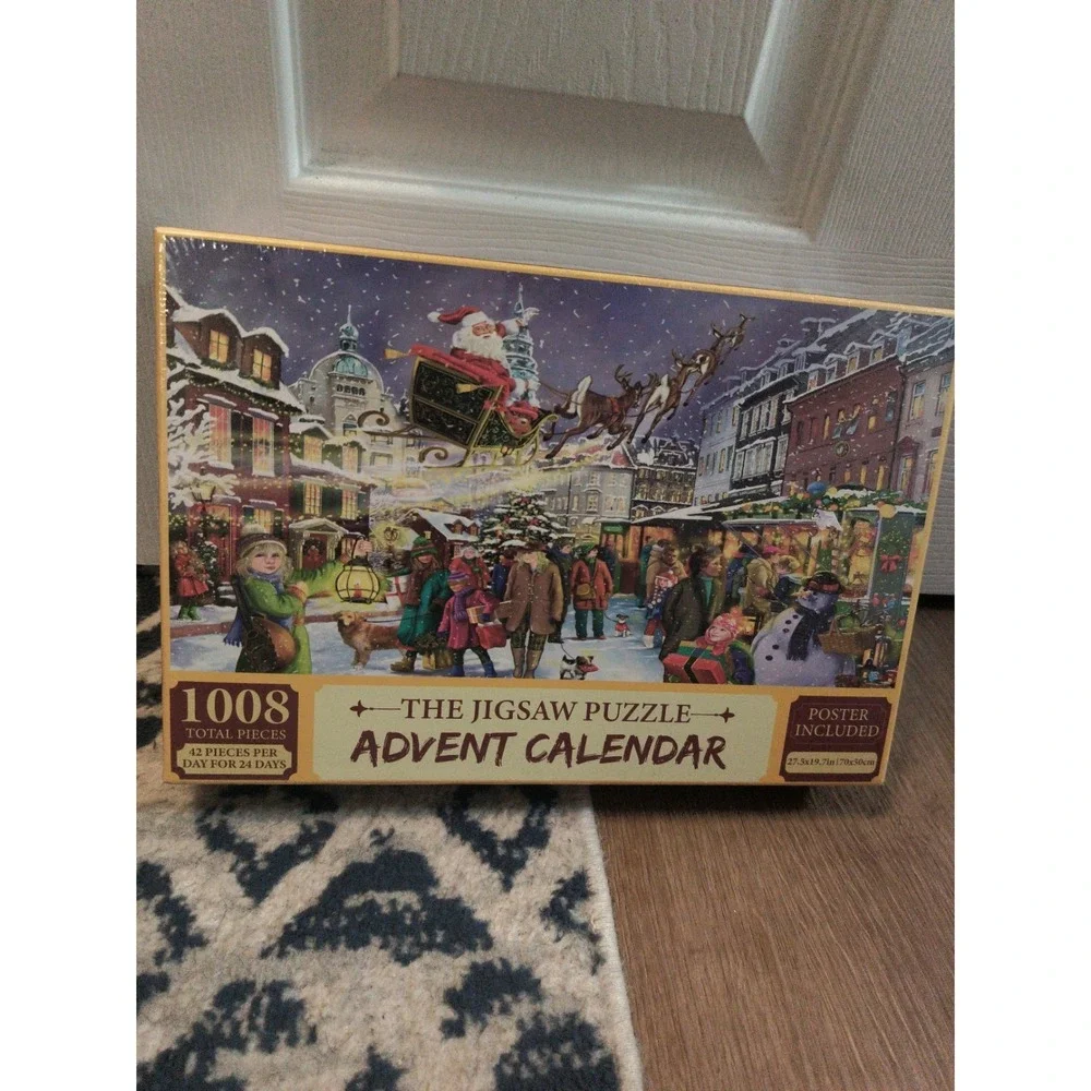 The Jigsaw Puzzle Advent Calendar Countdown 1008 Pcs Poster Included Sealed New